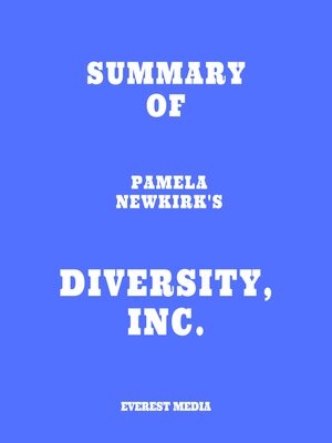 cover image of Summary of Pamela Newkirk's Diversity, Inc.